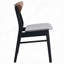 Ensemble de salle à manger contemporain 5 pièces noir et noyer avec 4 chaises d'appoint