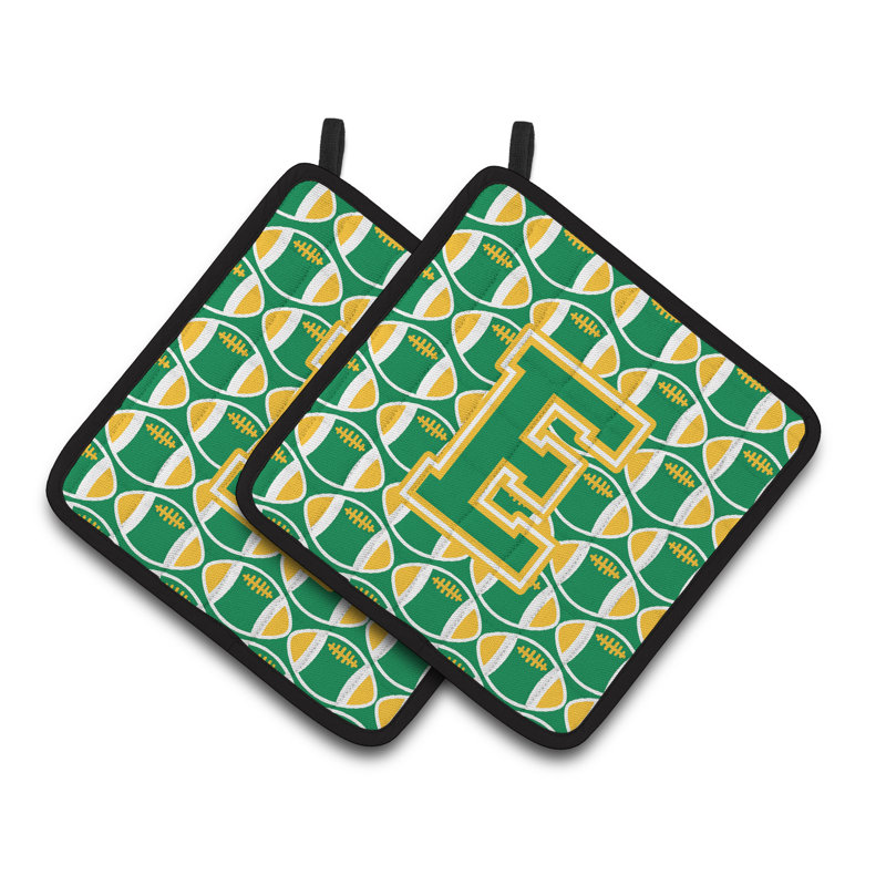 Poignée de football, E, Vert / Or