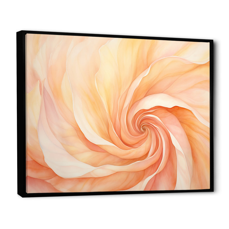 «Lincolnton - Abstract Spirals», art mural, H 24 po x l 32 po x P 1 po, Toile avec cadre flottant noir