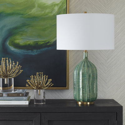 Mercer41 Gariella Green Table Lamp