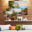 Maison près de la mer, impression sur toile tendue-25538462