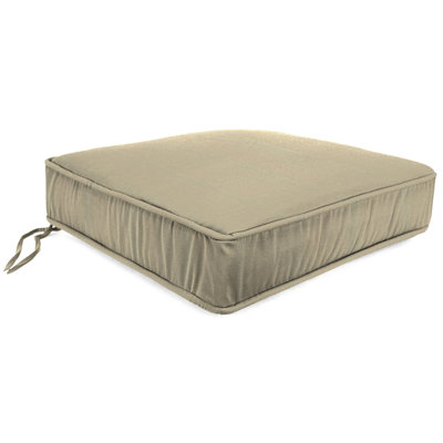 22.5" x 22.5" Outdoor Deep Seat Cushion with Ties and Welt