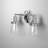 Claremore 15.25" W 2-Light Steel and Glass Vanity Light-67393783