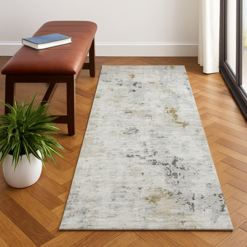 Premium Machine Washable Lubbers AMF1753 Modern Rug, Runner 2'3" x 7'6"