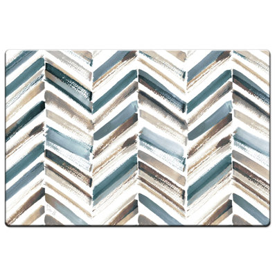 Painted Chevron Comfort Kitchen Floor Mat