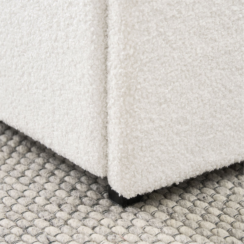 Lit plateforme tapissier Boucle avec rangement breveté à 4 tiroirs, tête de lit capitonnée à coutures courbées, support de matelas à lattes en bois, aucun sommier requis