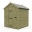 Total Sheds 6ft x 4ft Apex Garden Shed - Double Door - No Windows - Pressure Treated Timber - UK Manufactured