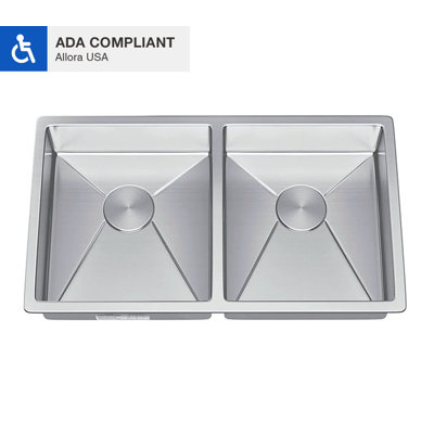 31'' L Double Bowl Stainless Steel Kitchen Sink