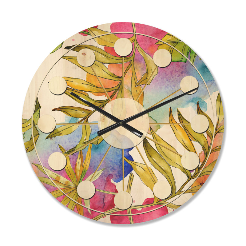Horloge murale en bois Tropical, Moyen