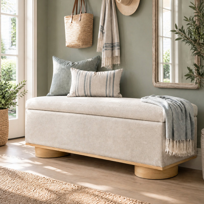 Banc de rangement avec plateau relevable Modern