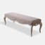Banc en bois massif de style européen avec velours pour la chambre et le salon