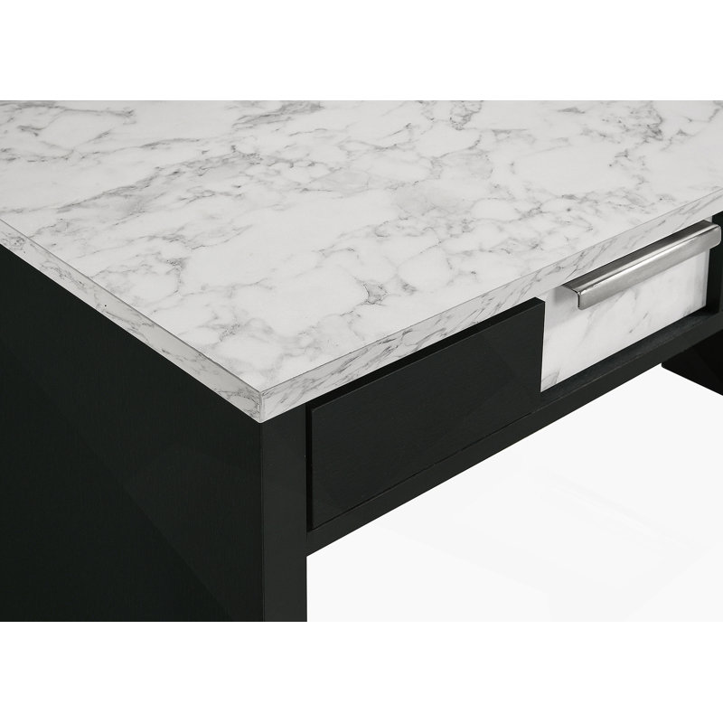 Bureau moderne 1pc, Blanc/Noir
