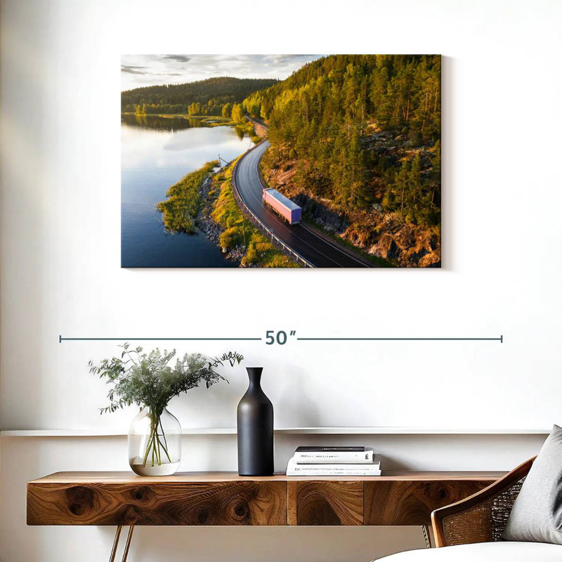 Mehar Lakeside Truck Journey, 24" H x 36" W