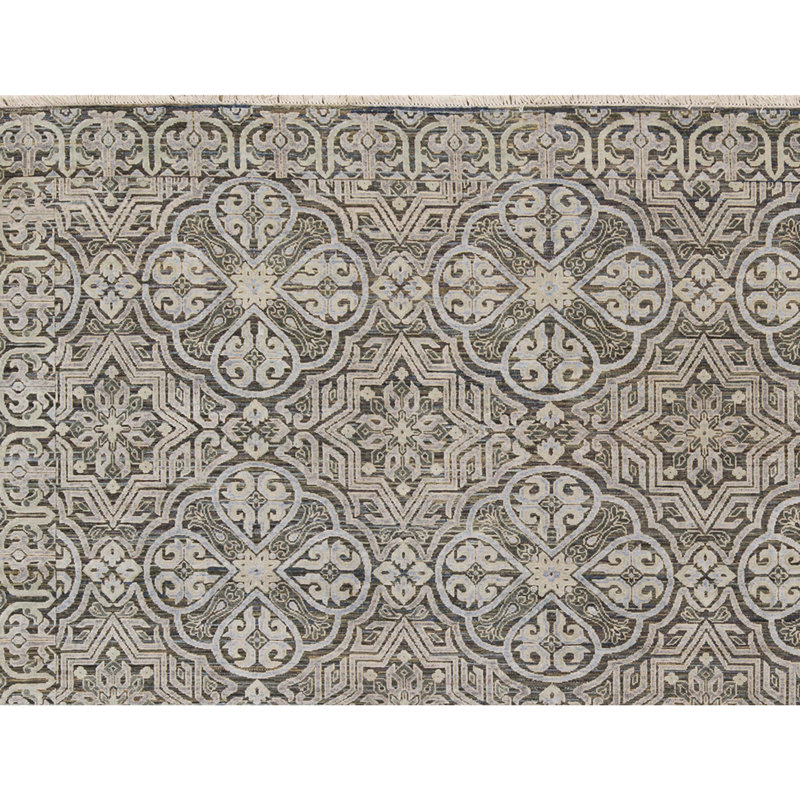 Geometric Area Rug in Charcoal