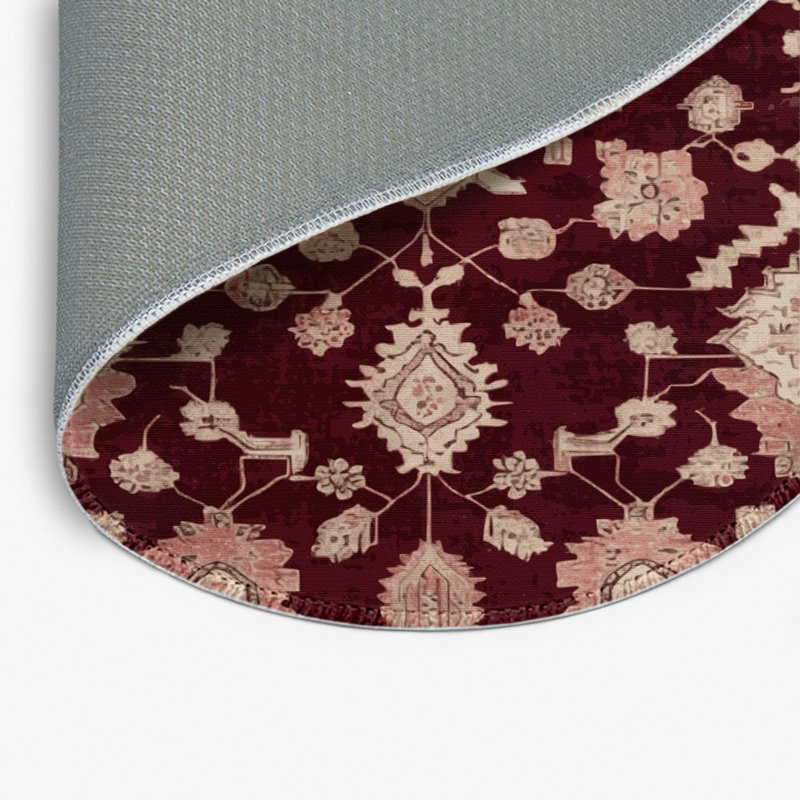 Tapis intérieur et extérieur brun Overdyed, Rond 5 pi