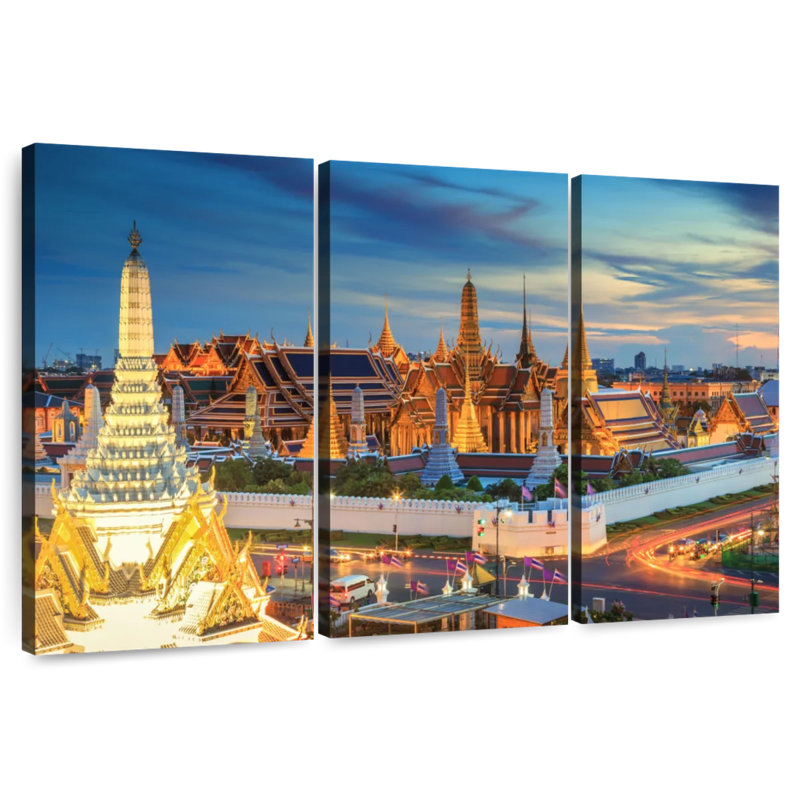 Temple Adella Wat Phra Kaew, H 32 po x l 50 po
