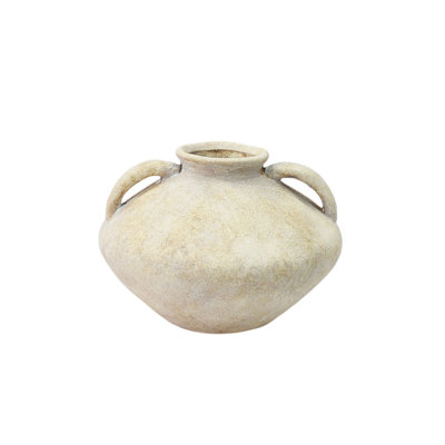 Cole and Ceramic Antique Style Textured Decorative Vase with Handles