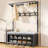 Nordic Entryway Bench With Coat Rack And Shoe Storage, Space-Saving Hallway Organizer For Home