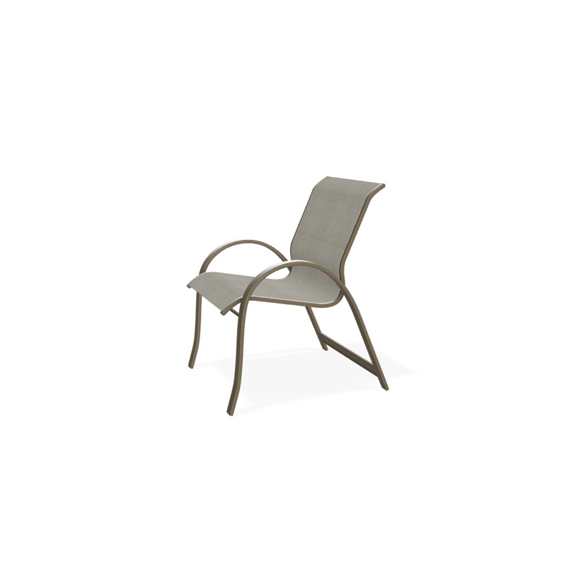 Aruba Outdoor Dining Armchair, Beachwood