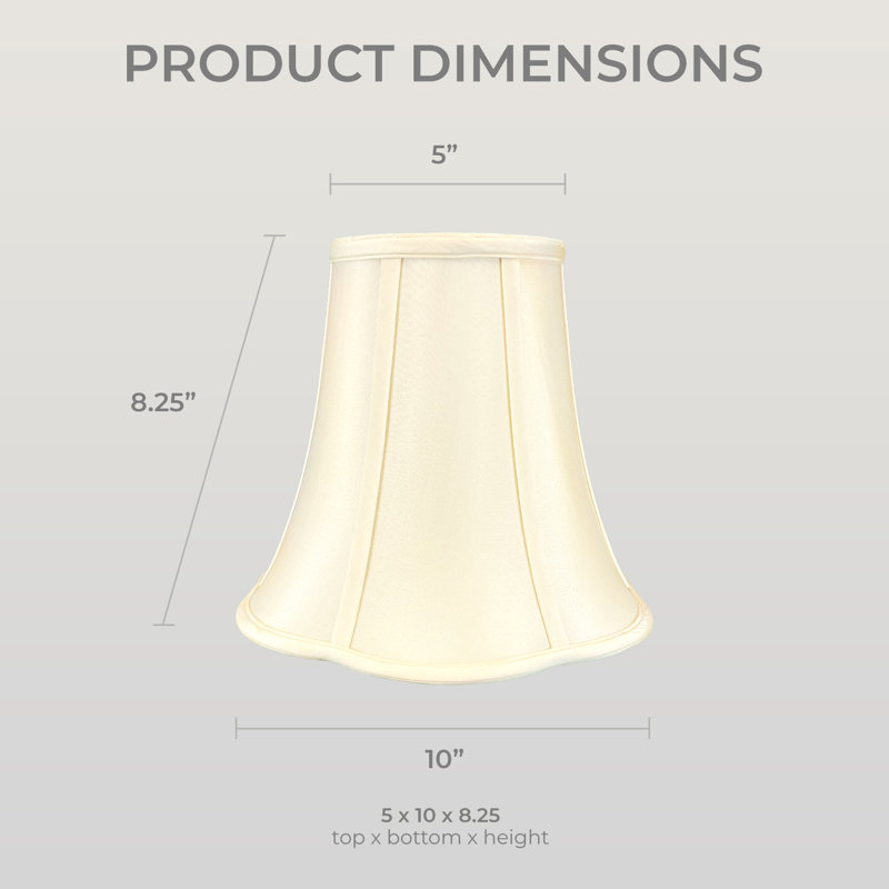 Lampe cloche festonnée House of Hampton®, H 8,5 po x l 10 po x P 10 po, Coquille d'oeuf