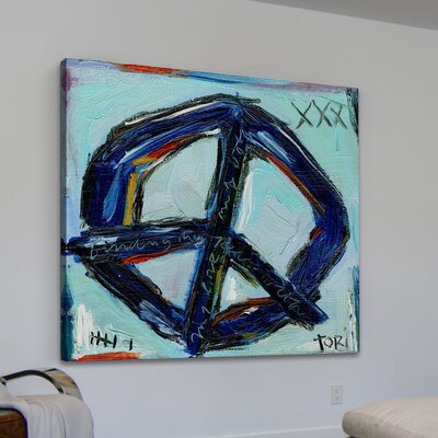 Blue Peace' by Tori Campisi Painting Print on Wrapped Canvas -  Marmont Hill, MH-TORI-126-C-32