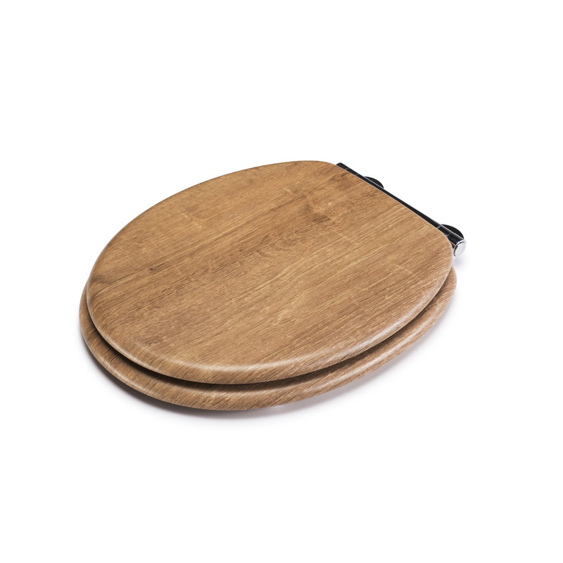 Croydex Ontario Flexi-Fix Soft Close Wooden Toilet Seat