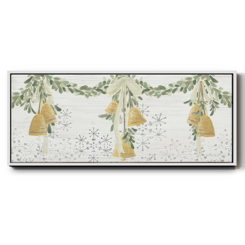 Holidy Bells- Framed Canvas, 8" H x 20" W