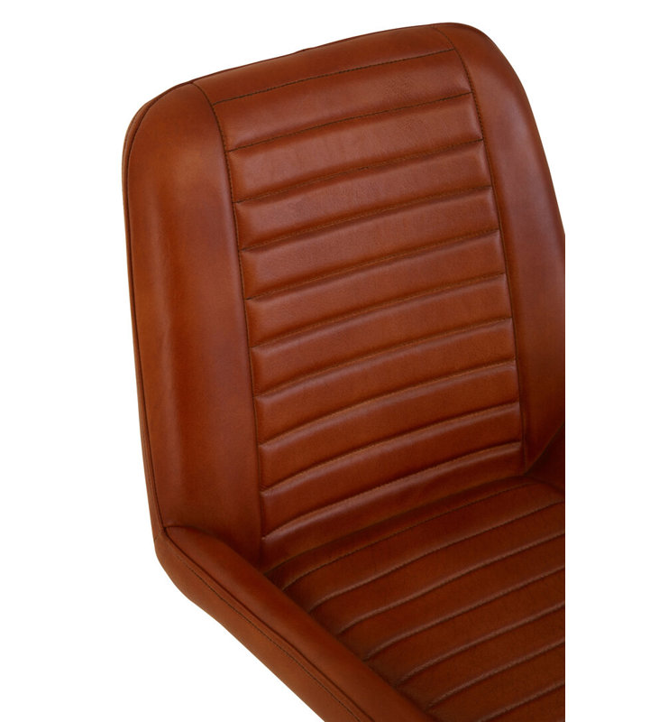 47 cm H Tufted Leather Side Chair