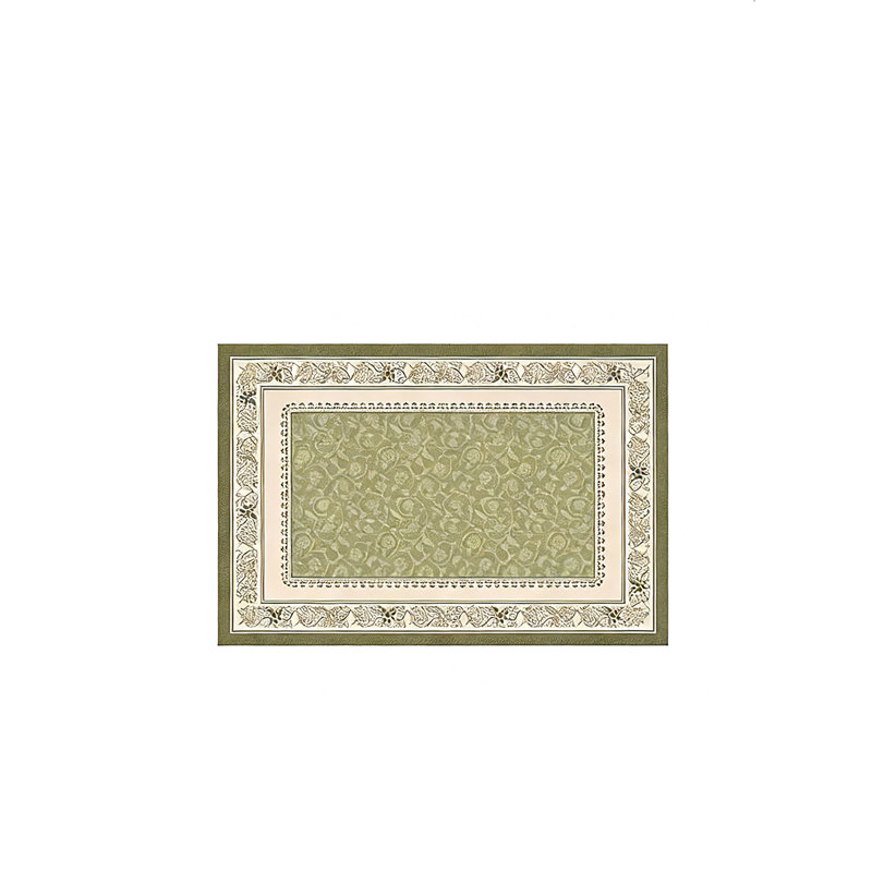 70.87"Luxury-retro rectangular green carpet mat, Rectangle 5'11" x 8'2"