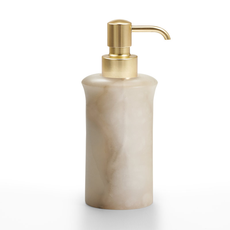 Alisa Soap Dispenser, Creamy/Matte Brass