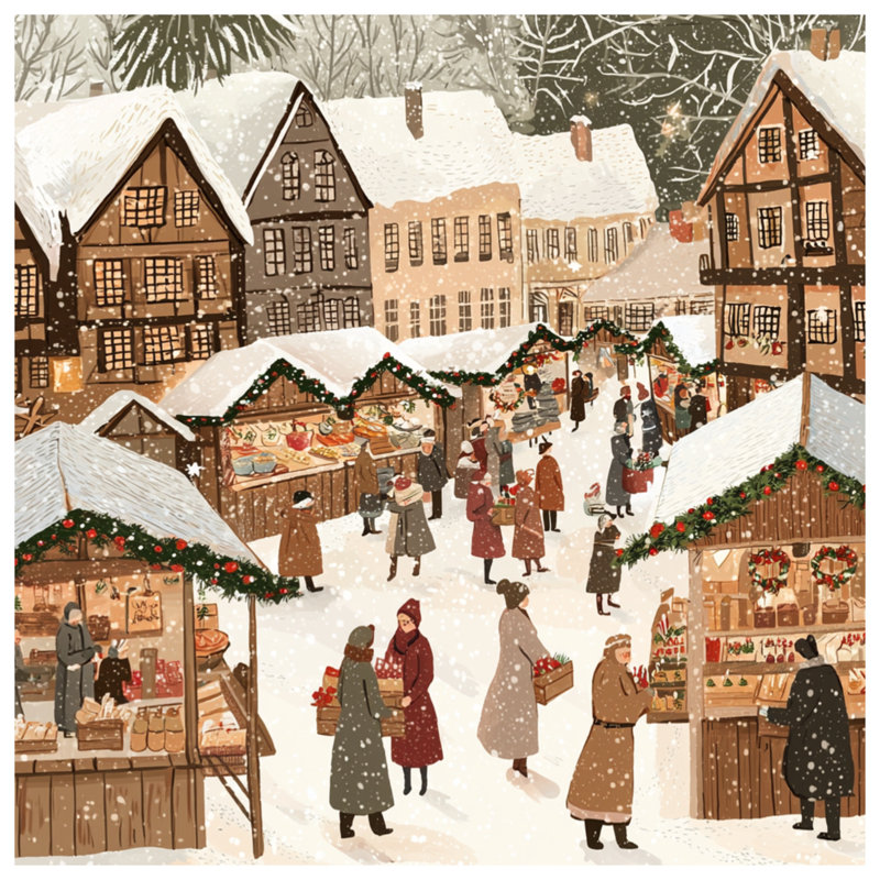 Tapis de bain Winter Market, 34in W x 21in L