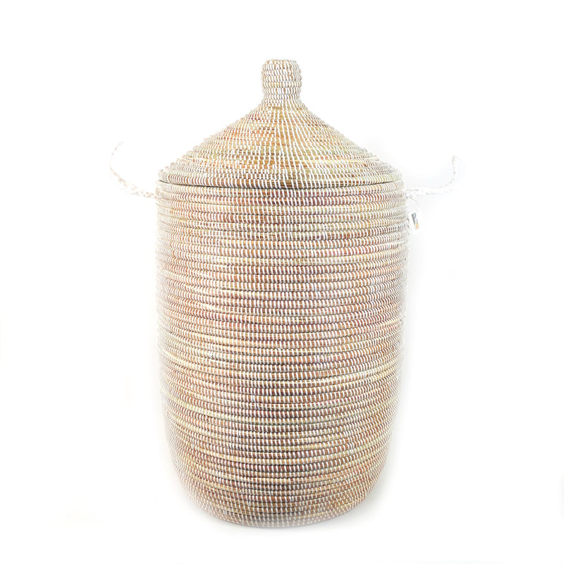 Senegalese Basket: Large Hamper - White