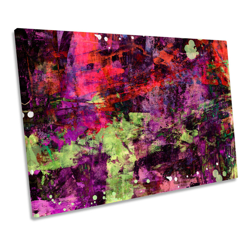 Grunge Abstract Modern - Wrapped Canvas Painting, 81.3cm H x 121.9cm W x 4cm D