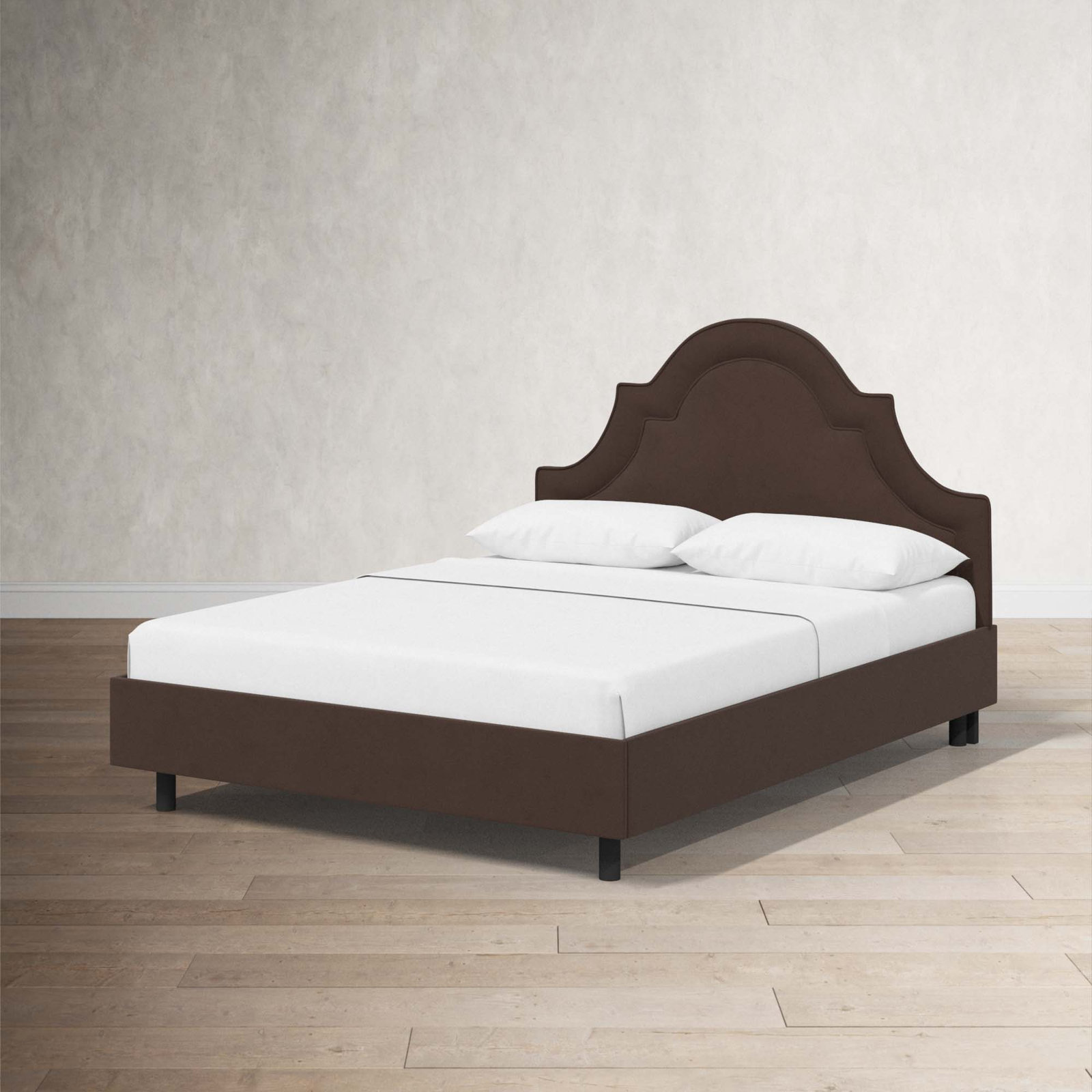 Knipe Upholstered Bed, Queen, Classic Chocolate Velvet