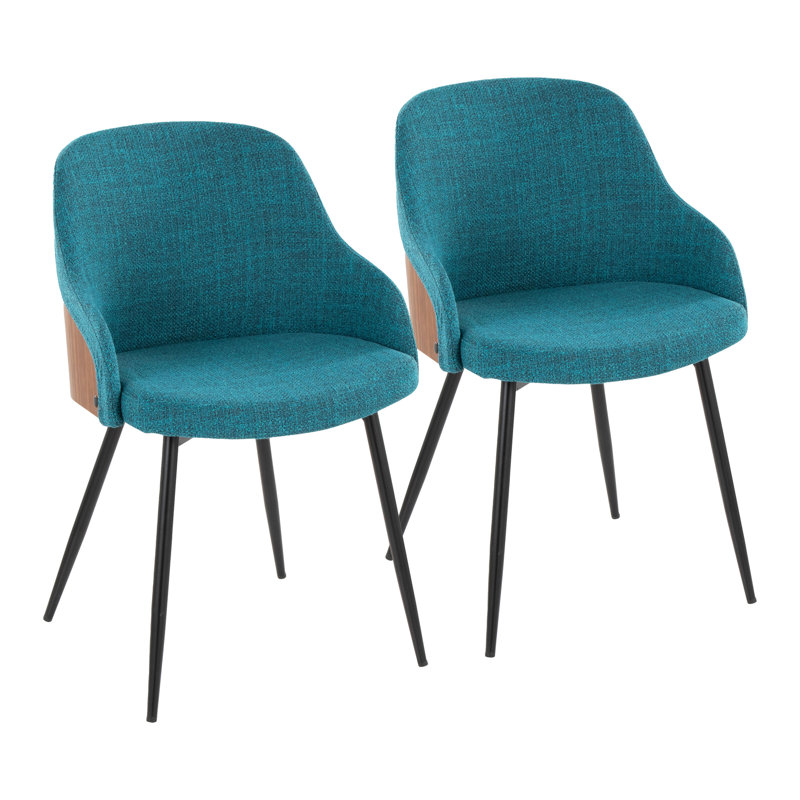 Fauteuils rembourrés avec pieds fuselés en métal, Noir, Crème, crème