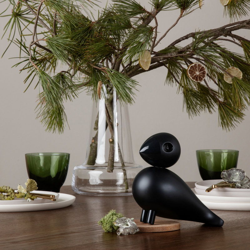Kay Bojesen, oiseau chanteur, Noir, H 8,1 po x l 8,3 po x P 4,1 po, 1