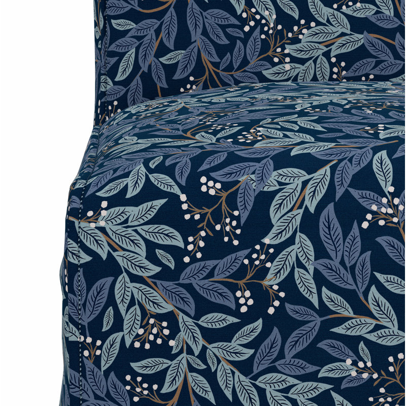 Frances Slipcover Dining Chair, Rpc Willowberry Navy Linen