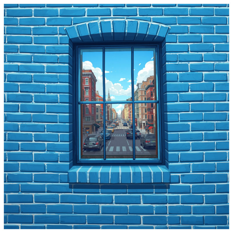 Coussins décoratifs Blue Brick, 26 x 26 inches