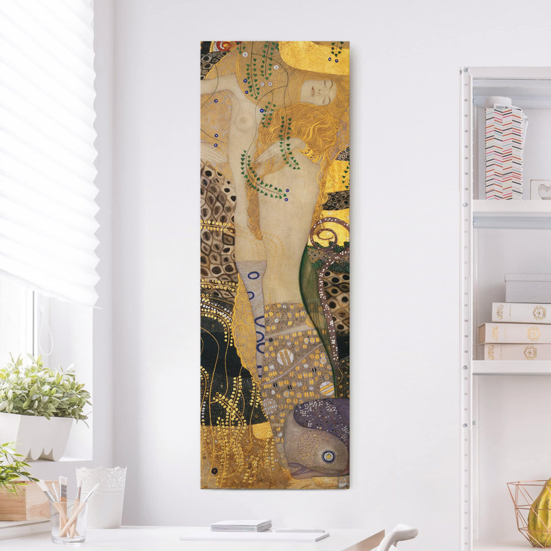 Leinwandbild Wasserschlangen I von Gustav Klimt