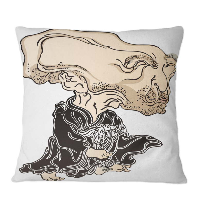 Coussin Ukiyoe, 16 po x 16 po
