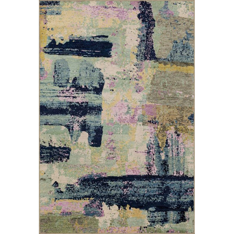 Tapis décoratif rayé pastel, Rectangle 3 pi 4 po x 5 pi