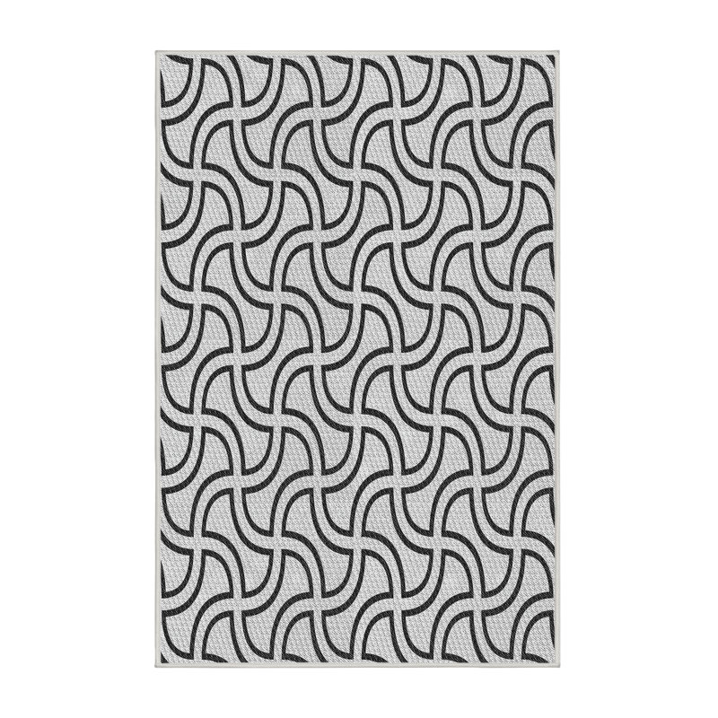 Tapis gris Power Loom, Rectangle 7 pi x 10 pi