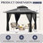 10X10 Gazebo, Outdoor Patio Gazebo With Mosquito Netting, Double Roof Metal Gazebo, Canopy For Backyard Covered Patio, Heavy Duty Gazebo Outdoor For Garden Deck Lawn，Black / Gray / Khaki / Navy Blue-124949853-126133271