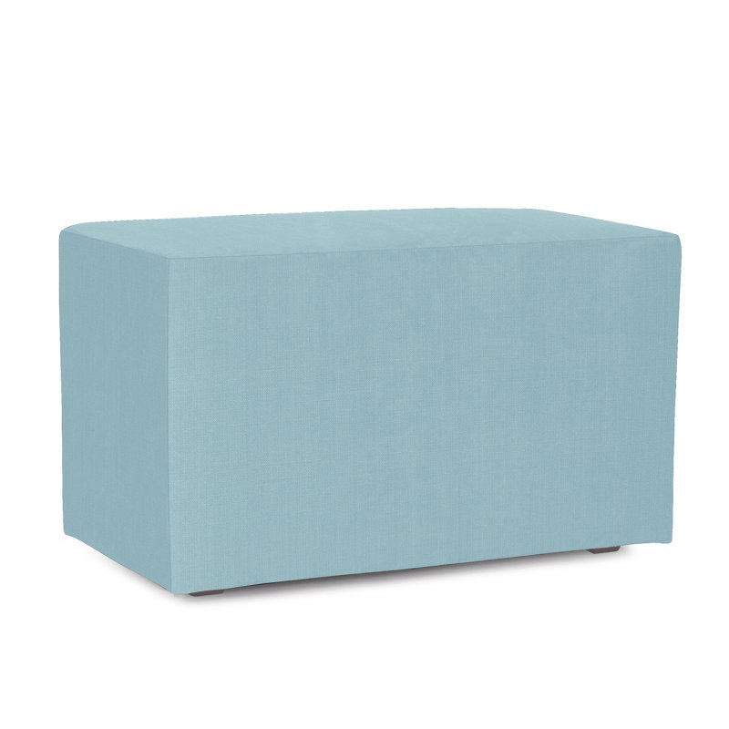Asija Polyester Ottoman Slipcover, Breeze