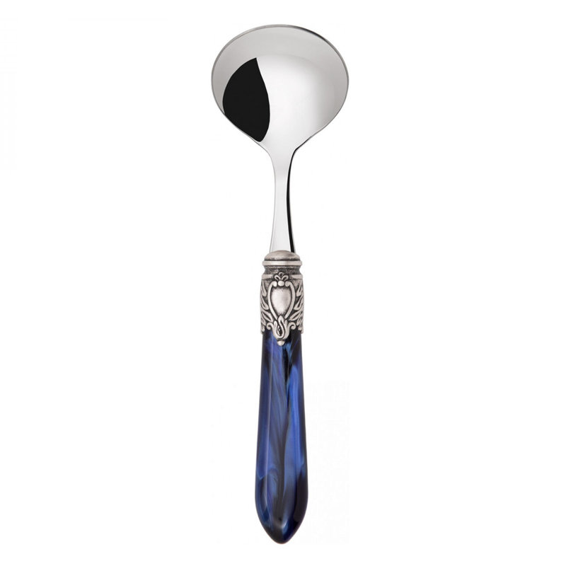 Melodia Antique Sauce Ladle Royal Blue, Blue