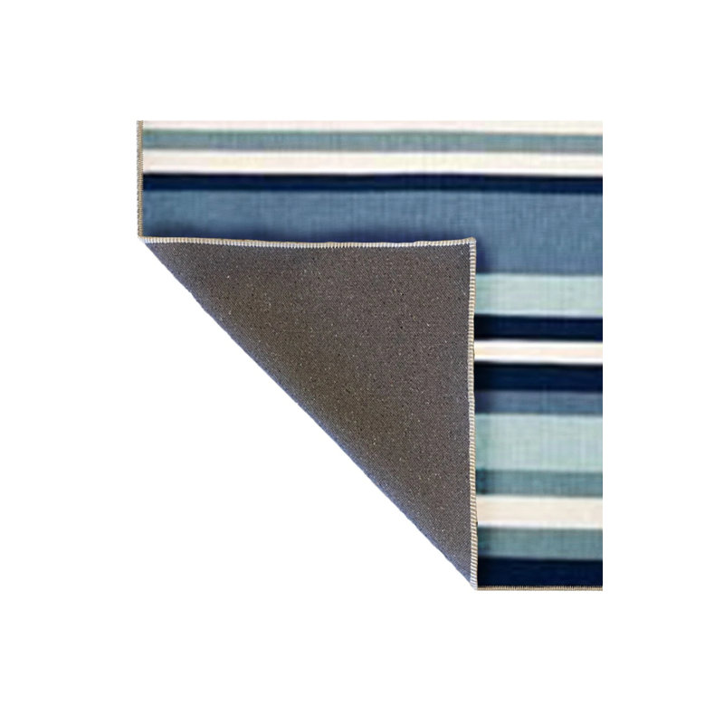Blue Tones Stripe Striped Patterned Creative Modern Decorative Carpet, Rectangle 2'4" x 4'