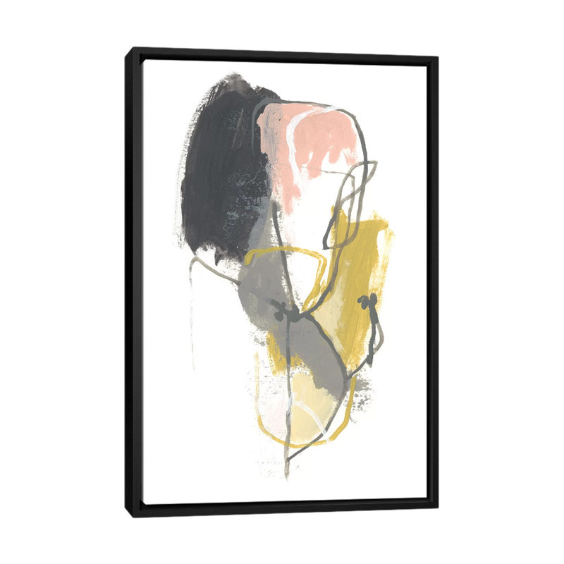 « sismique breakdown ii », impression sur toile, Pas de tapis, Toile avec cadre noir, H 26 po x l 18 po x P 1,5 po