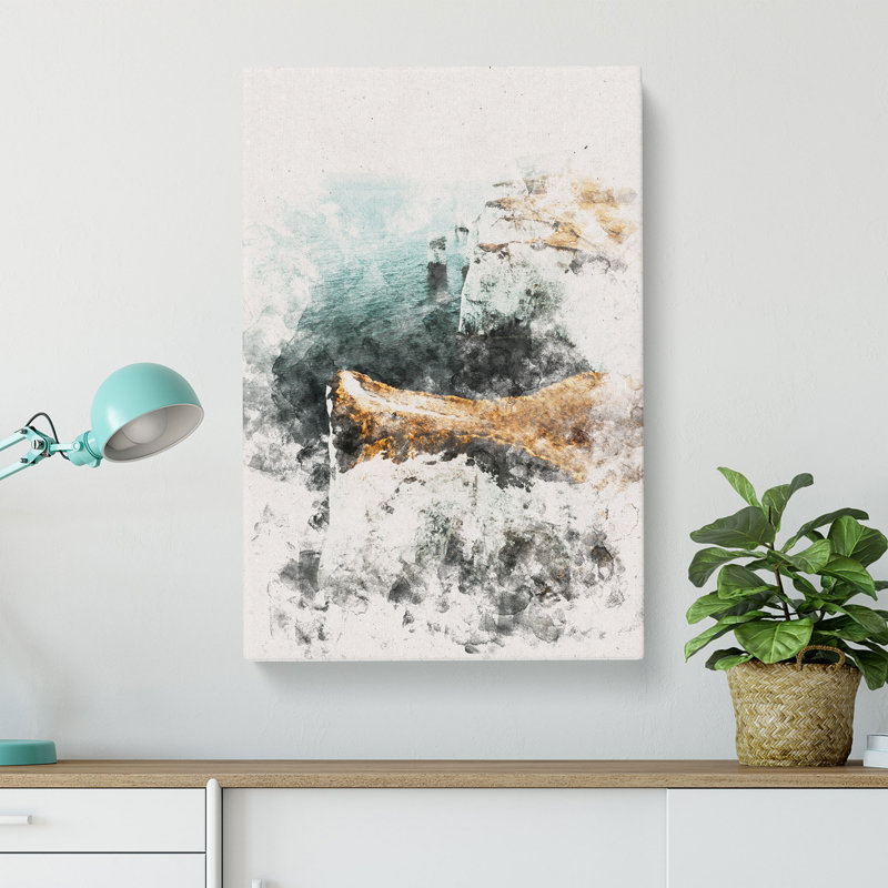 Old Harry Rocks In Dorset - Wrapped Canvas Painting, 91cm H x 60cm W x 3cm D