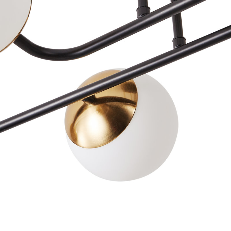 Plafonnier semi-encastré 6 lumières 35,43 po Elyjiah