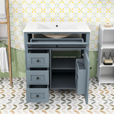 Meuble-lavabo élégant avec 3 tiroirs et construction durable